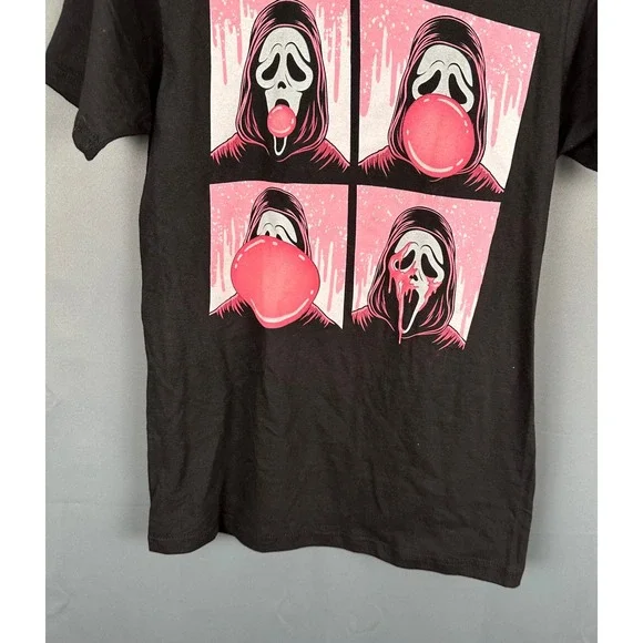 Ghost Face Scream Movie Icon Halloween Black T Shirt Size S - Picture 5 of 8